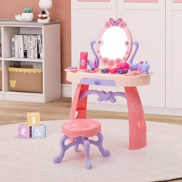Mattel Barbie Beauty Hairdresser Dressing Table Toy Set in Pink