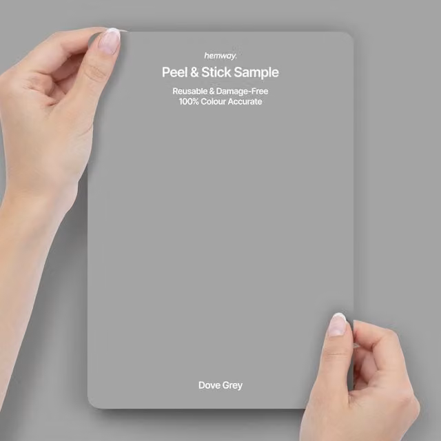 Hemway Interior Paint Sample Peel and Stick Swatch in Dove Grey