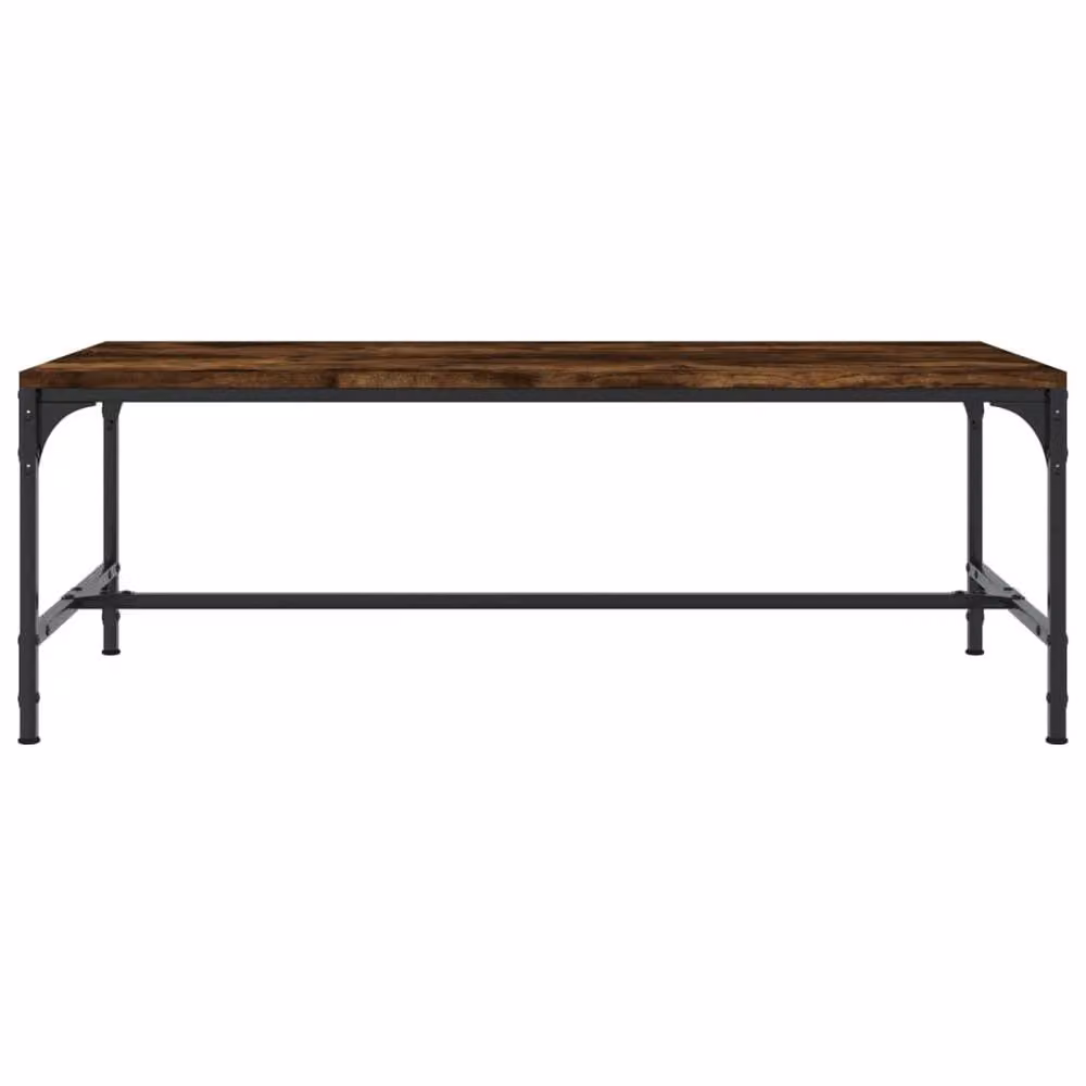 Berkfield Home Smoked Oak Coffee Table in Brown, W/D/H: 100 x 50 x 35 cm – 3
