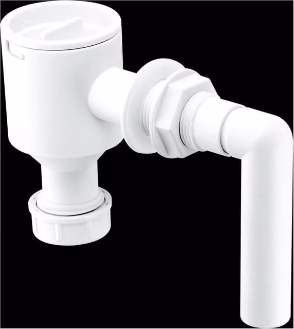 McAlpine R30 3/4" Complete Screened Tank Overflow Connector in White