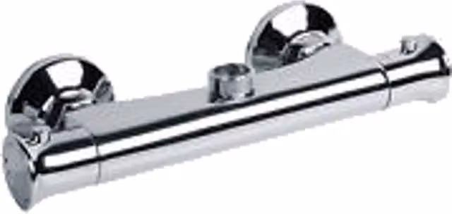 Bathroom Kingdom Sydney Chrome Round Thermostatic Shower Bar Valve in Silver