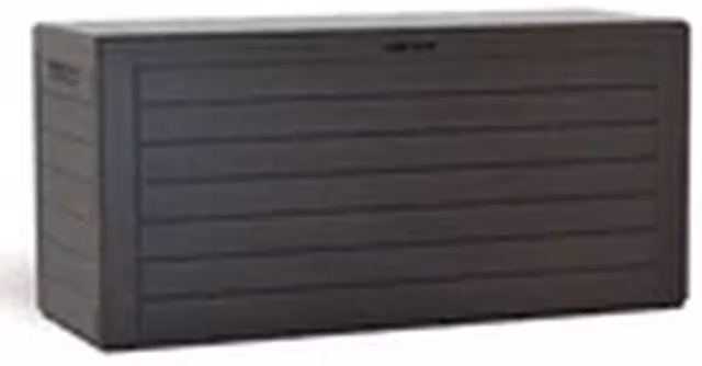 Hinsinc 140L Brown Wood Design Plastic Tool Storage Box with Lid