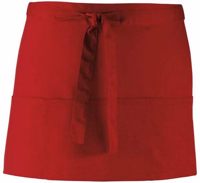 Premier 3 Pocket Waist Apron in Red – 1