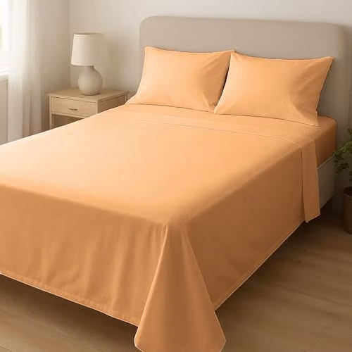 Home Sweet Home UK Single Microfibre Flat Sheet, Breathable and Anti-Wrinkle, W/D/H: 90 x 190 cm – 1