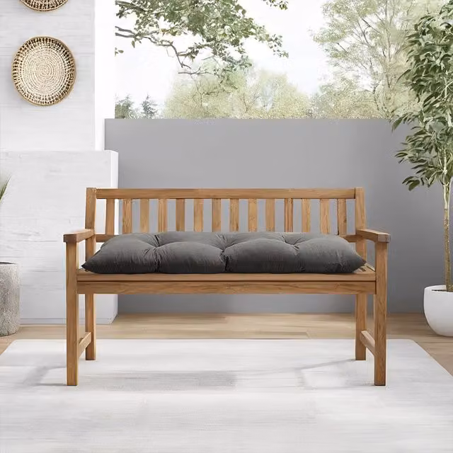 Livingandhome Grey Breathable Rectangular Outdoor Seat Cushion W/D/H: 40 x 40 x 40 cm