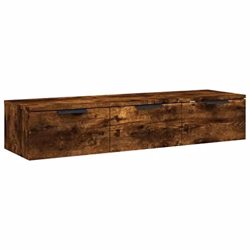 vidaXL Wall Cabinet in Smoked Oak, W/D/H: 102 x 30 x 20 cm