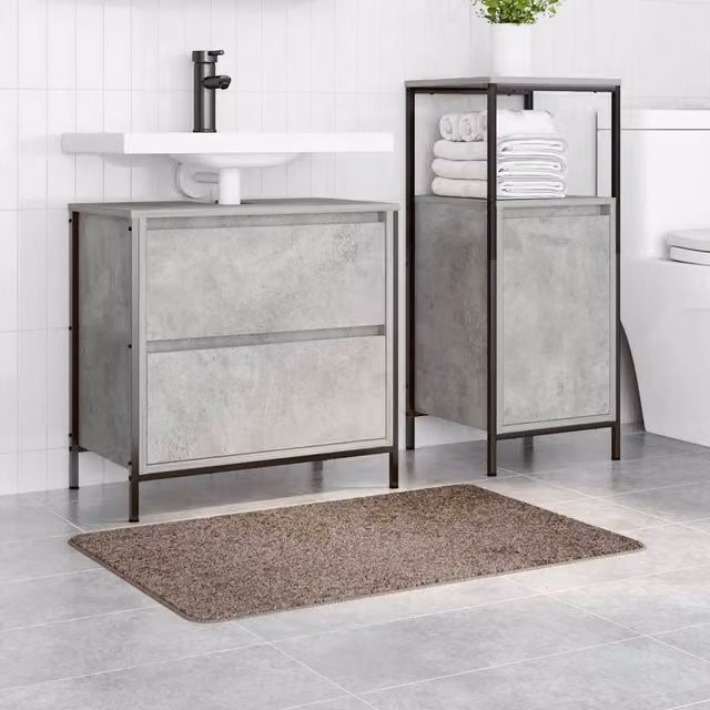 Berkfield Home Soft Rectangular Non-Slip Bath Mat, Brown, W: 60 cm, L: 90 cm