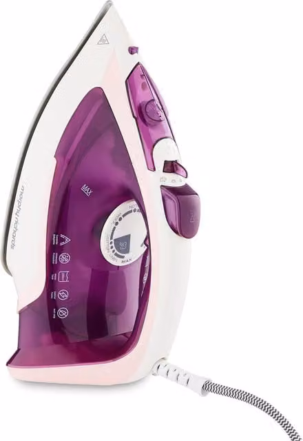 Morphy Richards Steam Flow 2400W Turbo Steam Iron in Pink with Anti-Calc and Auto Shut-Off Features