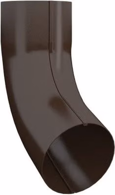 Lindab Brown Galvanised Steel Downpipe Bend with Socket 70-100mm