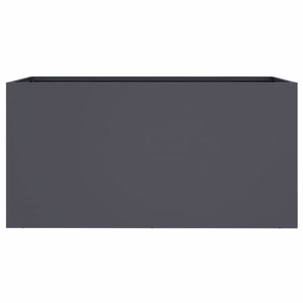 Berkfield Home Steel Planter Tub in Anthracite Grey, W: 62 cm, D: 30 cm, H: 29 cm – 3
