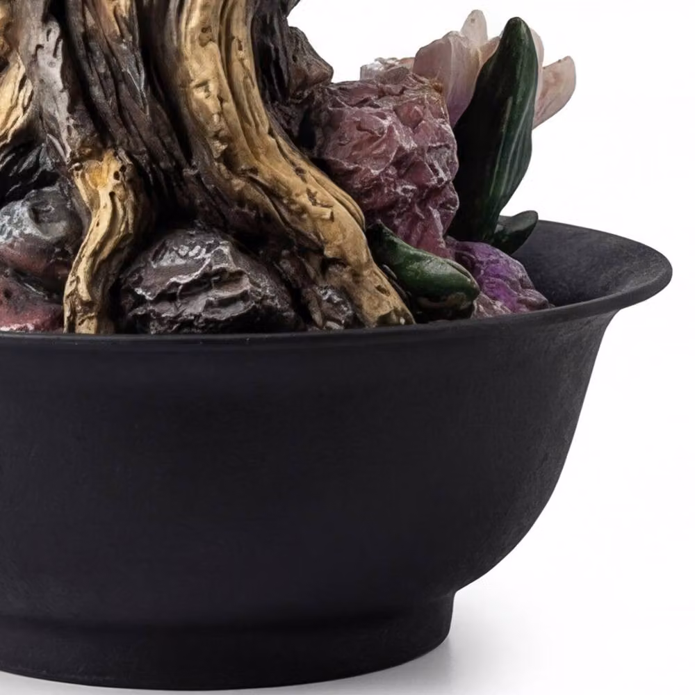 Spector Black Tabletop Indoor Water Feature with LED Light – 5