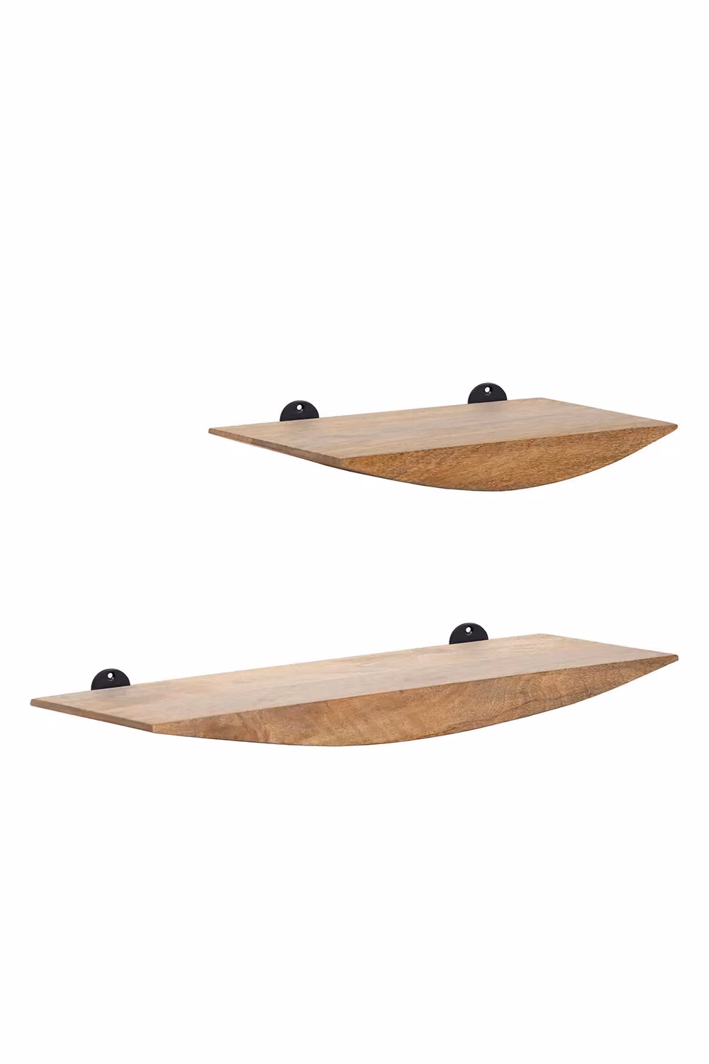 MH London Set of 2 Wall Mounted Floating Shelves in Natural Mango Wood – 2