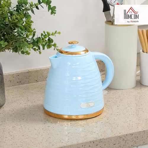 HOMCOM Electric Kettle 1.7 l Fast Boil 3kW Cordless Water Kettle in Blue – 2