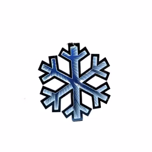 Samuel ALEXANDER LED Infinity Hanging Snowflake Christmas Decoration in White and Grey, 40cm – 2