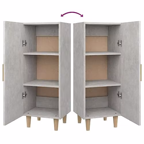 vidaXL Sideboard in Concrete Grey, MDF, W/D/H: 34.5 x 34.5 x 90 cm – 3