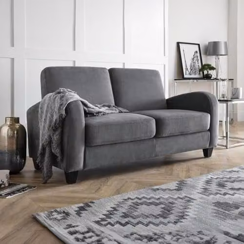 Julian Bowen Vivo 2 Seater Upholstered Sofa in Grey