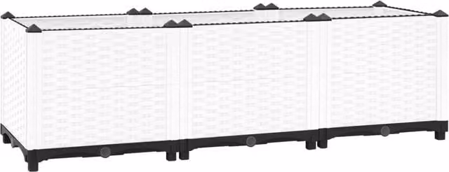 Berkfield Home Grey Polypropylene Raised Bed W/D/H: 120 x 40 x 38 cm