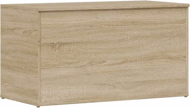 Berkfield Home Sonoma Oak Storage Chest in Light Brown, W: 84 cm, D: 42 cm, H: 46 cm