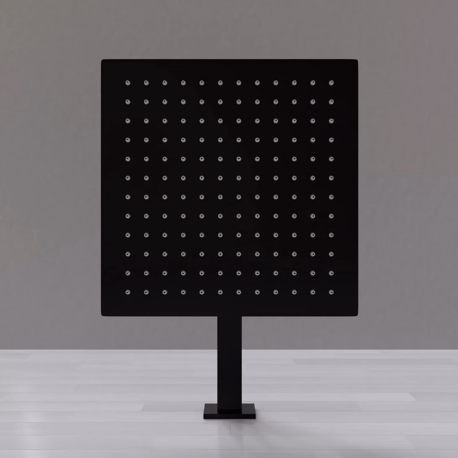 Nes Home Square Rainfall Slim Overhead Shower Head, Matte Black, Width: 30 cm – 2