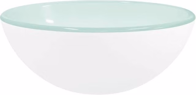 Berkfield Home White Tempered Glass Basin W: 30 cm, D: 12 cm, H: 12 cm
