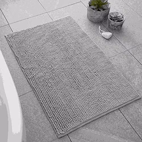 Catherine Lansfield Bobble Cotton Bath Mat in Silver Grey, W: 50 cm, D: 80 cm – 1