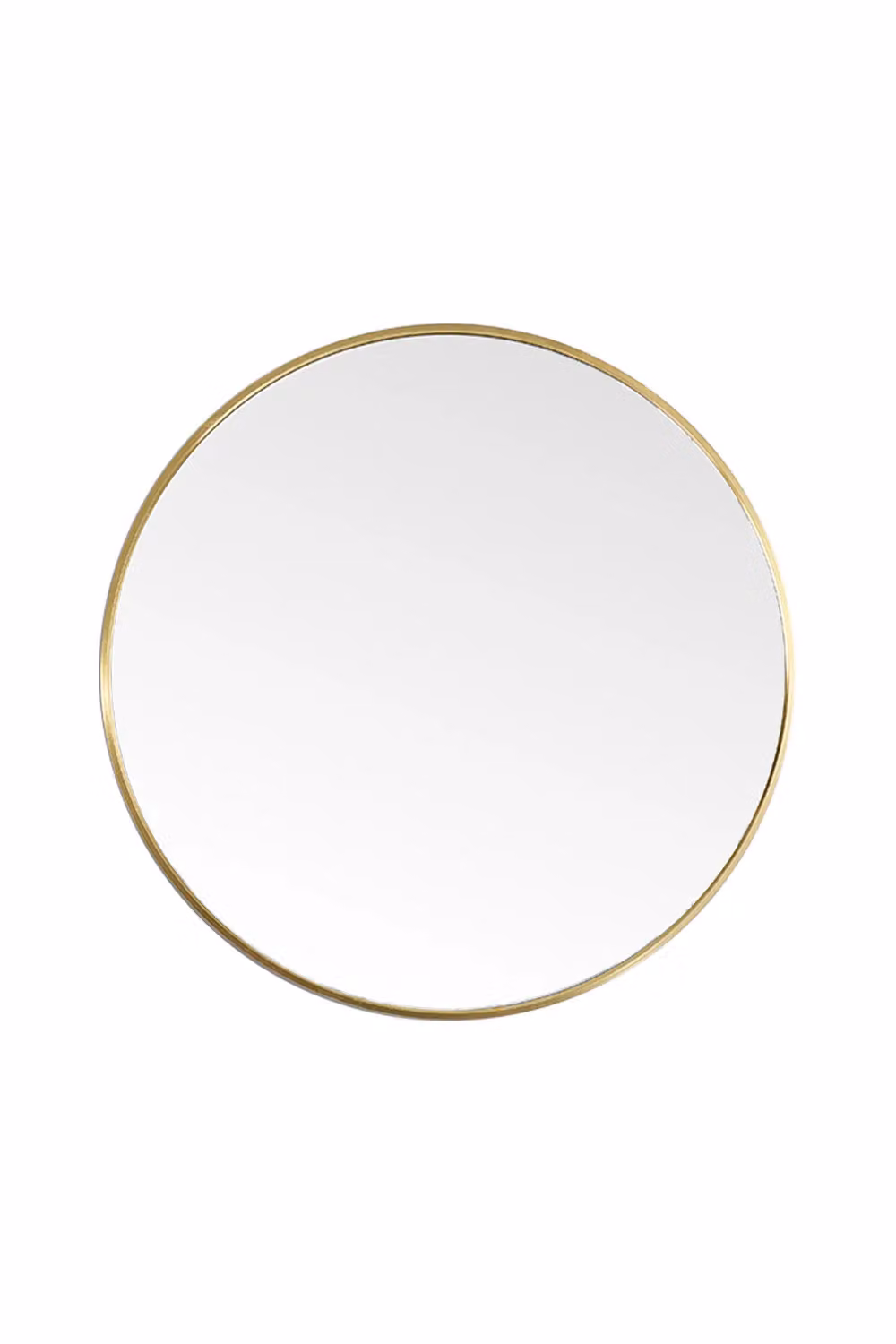Living and Home Nordic Round Wall Mirror in Sand and Gold, Diameter: 80 cm – 2