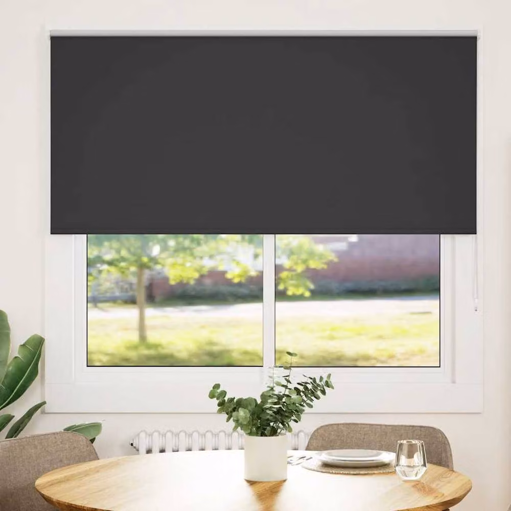 Berkfield Home Blackout Roller Blind, Black Polyester, W: 150 cm, H: 175 cm – 2