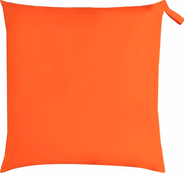 Simple Large Outdoor Floor Cushion Cover in Orange, Square, Water Repellent Polyester