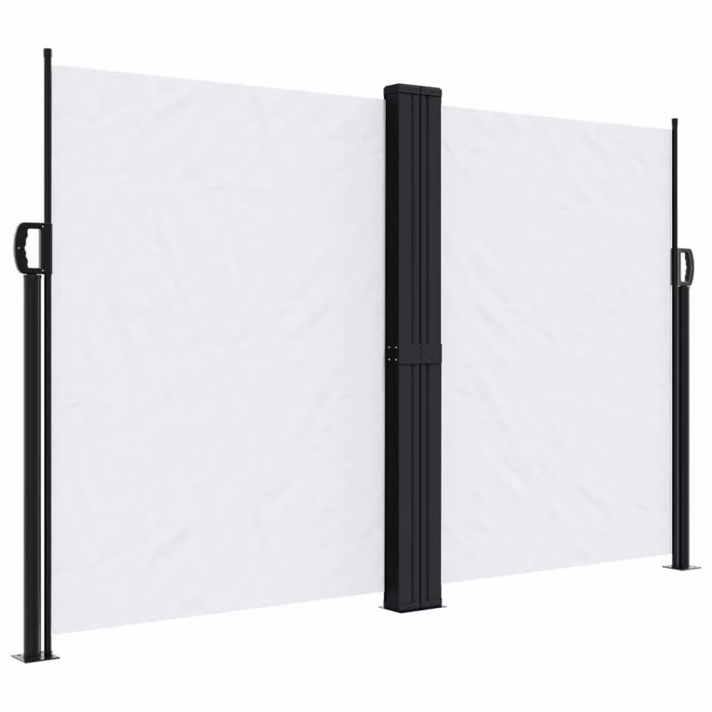 Berkfield Home Retractable Side Awning in White, Polyester, W/H: 160 x 1000 cm – 2