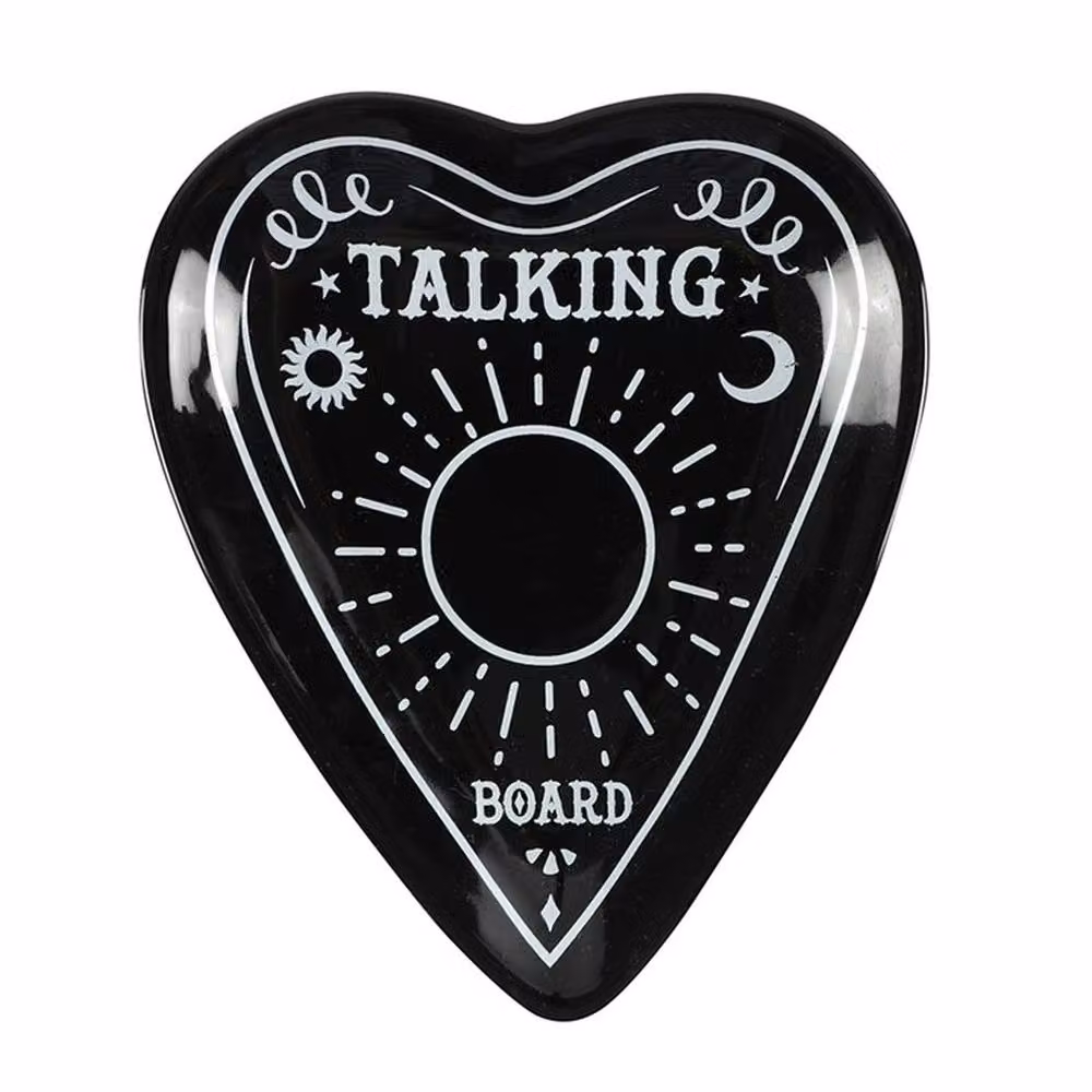 Uniqueful Talking Board Planchette Trinket Dish in Black, Diameter: 15 cm – 2