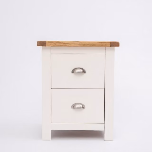 Cabinet Bits Lovere 2 Drawer Bedside Cabinet in Off-White