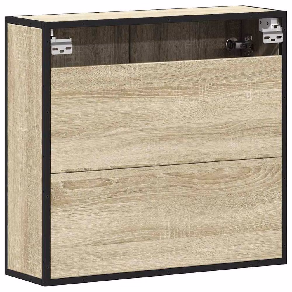 Berkfield Home Sonoma Oak Bathroom Mirror Cabinet in Light Beige, W: 65 cm, D: 20 cm, H: 60 cm – 5