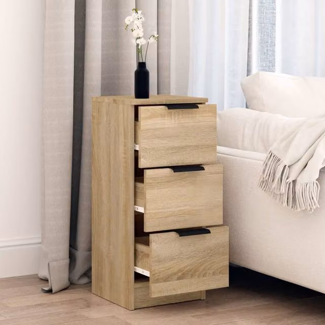 Berkfield Home Sonoma Oak Sideboard in Beige, W/D/H: 30 x 30 x 70 cm – 1