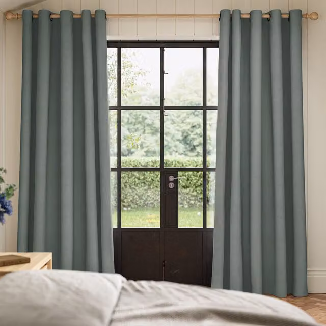 Ante Decor Virtus No Joins Soft Dim Out Made To Measure Velvet Curtains in Charcoal Grey