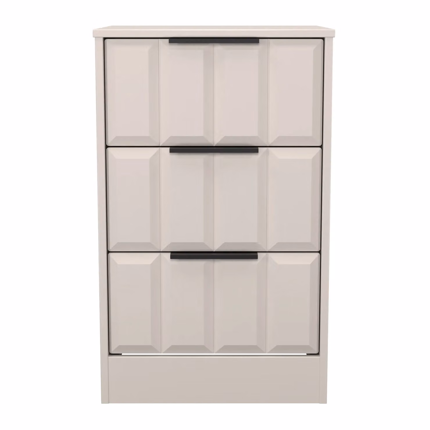2 U Seattle 3 Drawer Bedside Table in Beige, Small, Ready Assembled – 2