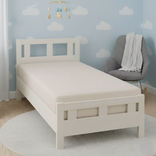 Snug City Flannelette Cot Bed Fitted Sheet in Beige, W/D/H: 70 x 140 cm – 1