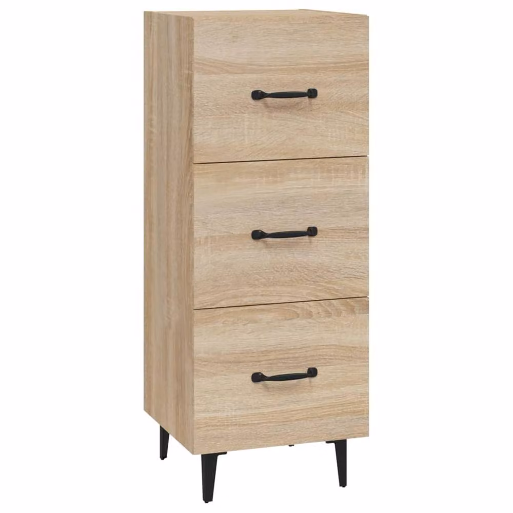 Berkfield Home Sonoma Oak Sideboard in Beige, W/D/H: 34.5 x 34.0 x 90.0 cm – 2