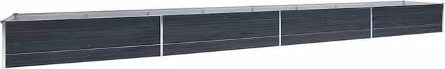 Berkfield Home Garden Galvanised Steel Raised Bed in Anthracite, W: 600 cm, D: 80 cm, H: 45 cm