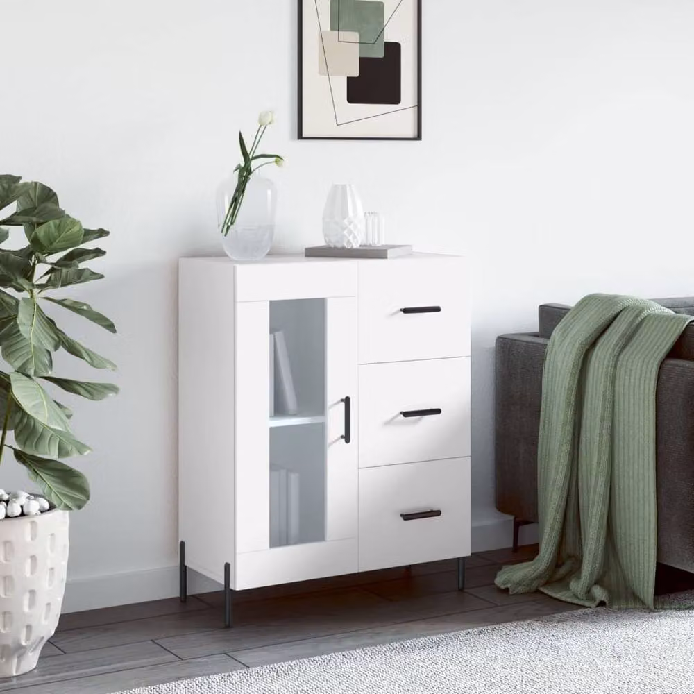 Berkfield Home White Sideboard W/D/H: 69.5 x 34 x 90 cm – 2