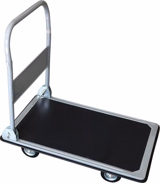 Charles Bentley Heavy Duty Folding Platform Trolley, Black