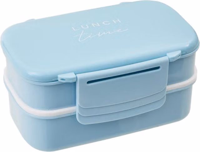 Premier Housewares Blue Leakproof Bento Lunch Box with Compartments and Cutlery – 1