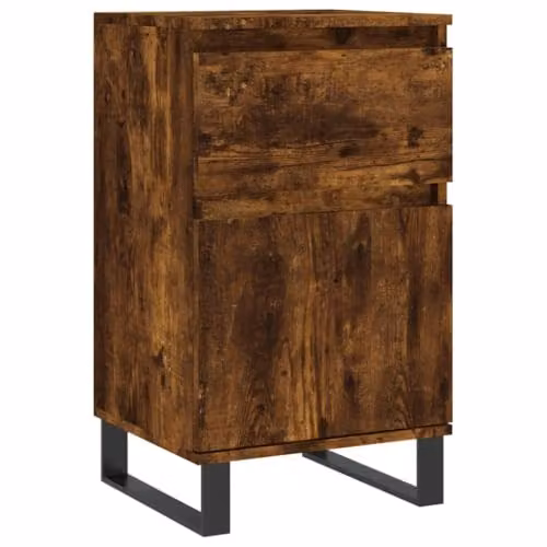 vidaXL Set of 2 Industrial Sideboards in Smoked Oak, W/D/H: 40 x 35 x 70 cm – 6