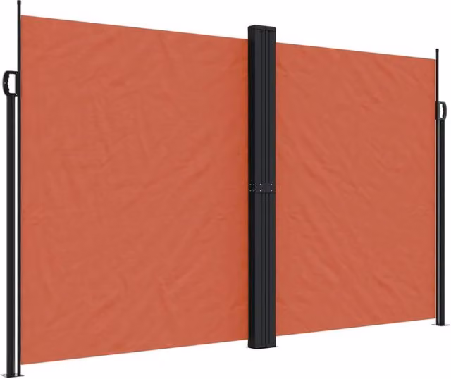 Berkfield Home Retractable Side Awning in Burnt Orange, W: 200 cm, H: 1000 cm