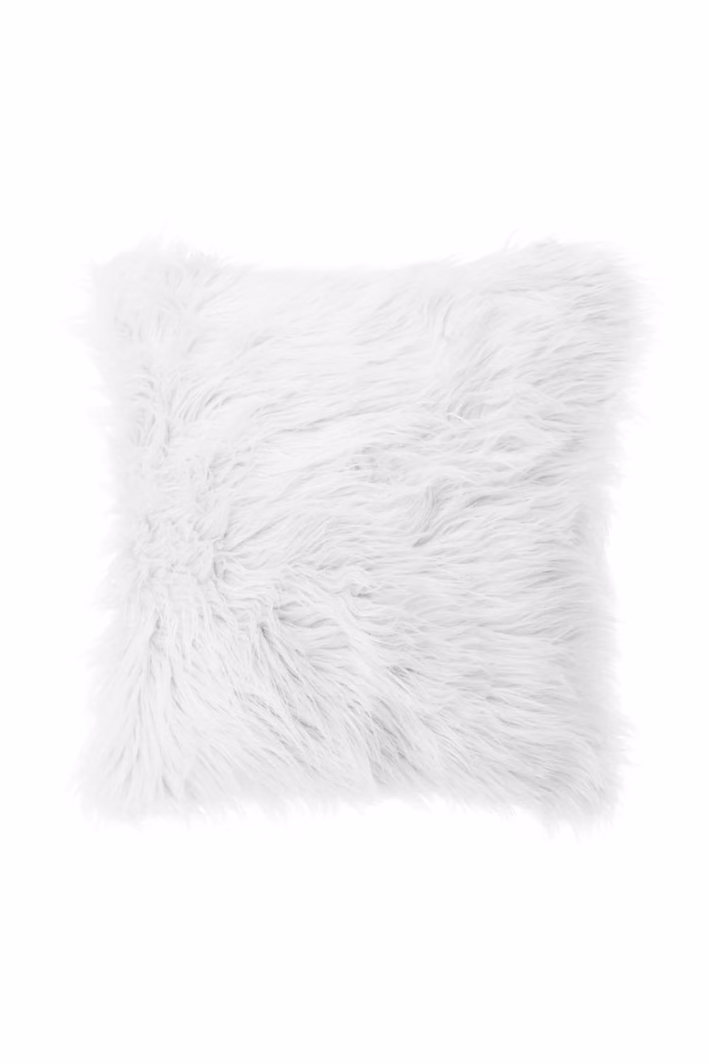 Garden Sanctuary White Square Faux Fur Throw Pillow Cover – 2