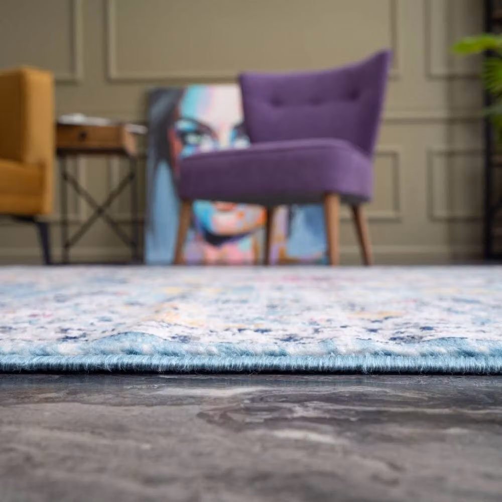 THE RUGS Multicoloured Medallion Vintage Oriental Rug, W/D: 80 x 150 cm – 2