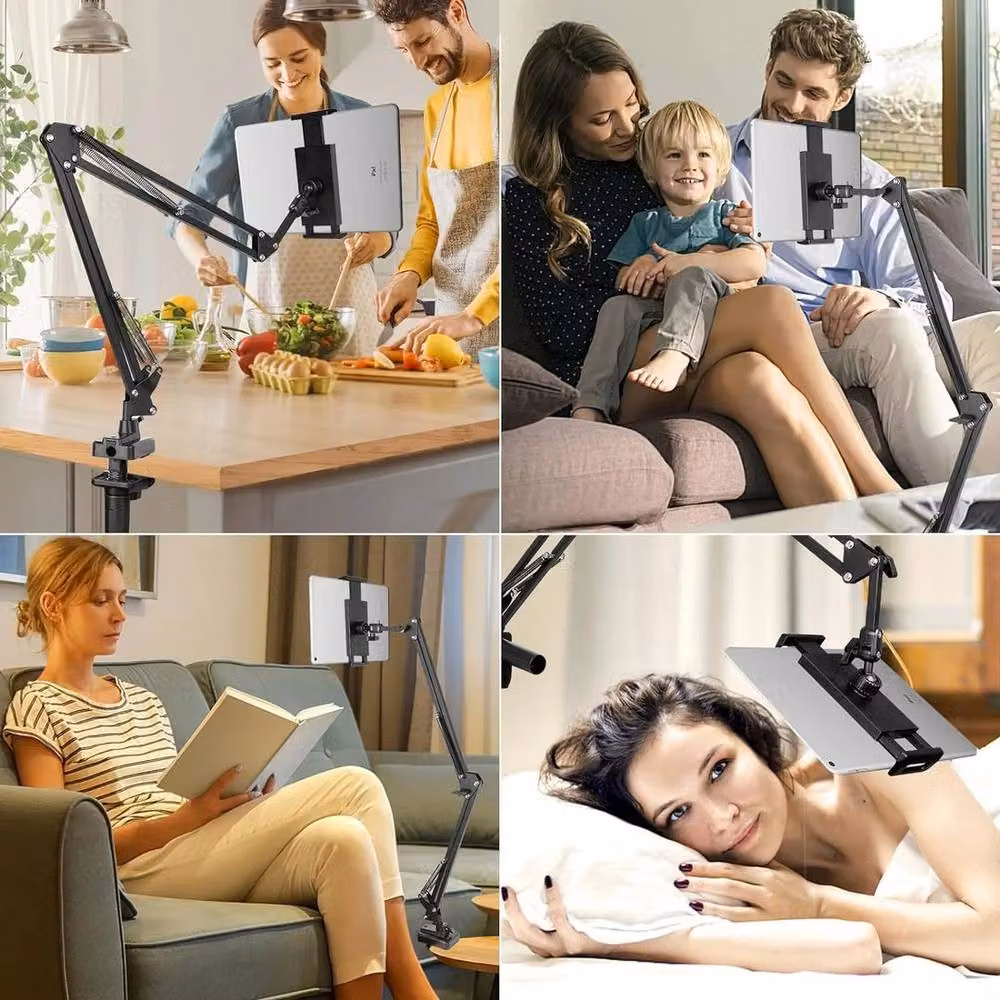 NESTLUNE 360 Degree Flexible Lazy Bed Desk Phone Holder in Black – 3