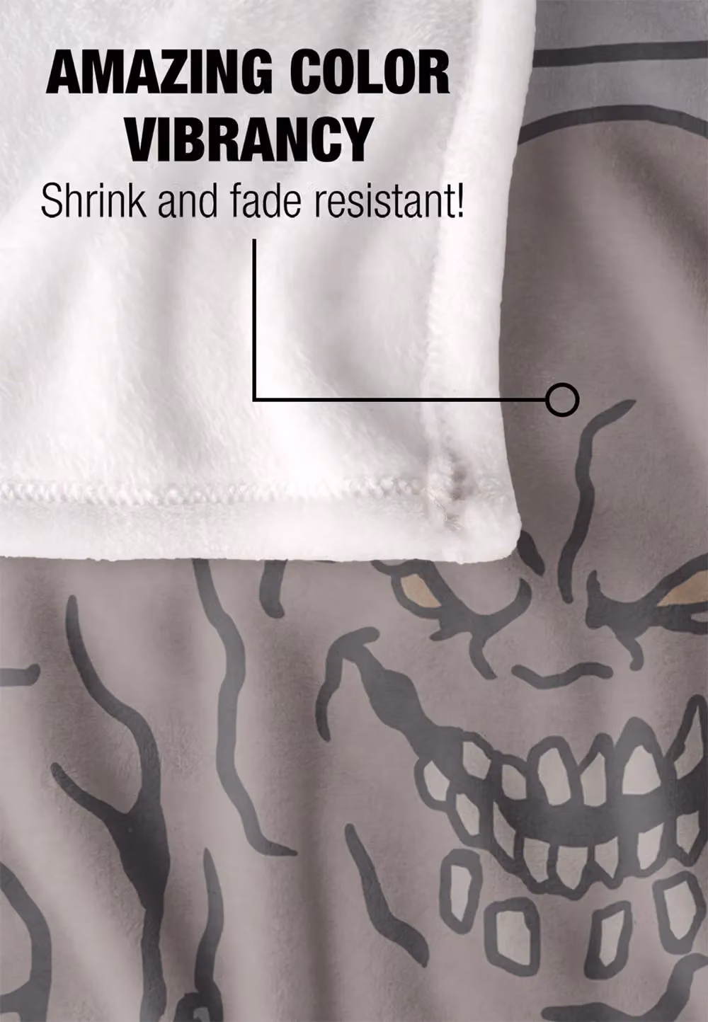 DC Comics Batman The Clayface Mugshot Blanket, White, W: 152 cm, D: 127 cm – 4