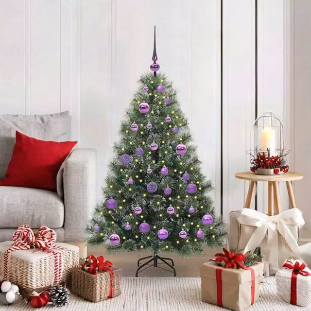 Berkfield Home Artificial Green Christmas Tree with 150 LEDs, Height: 120 cm