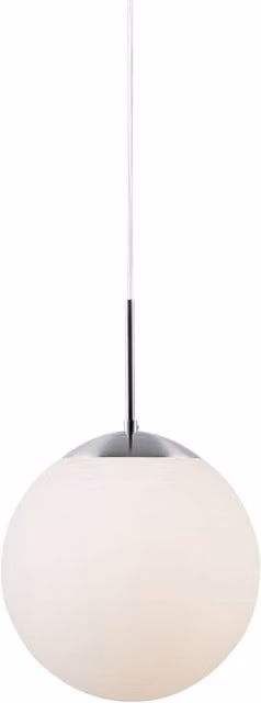 Nordlux Cafe Single Dome Pendant Light with White Opal Glass, Diameter: 20 cm, E27