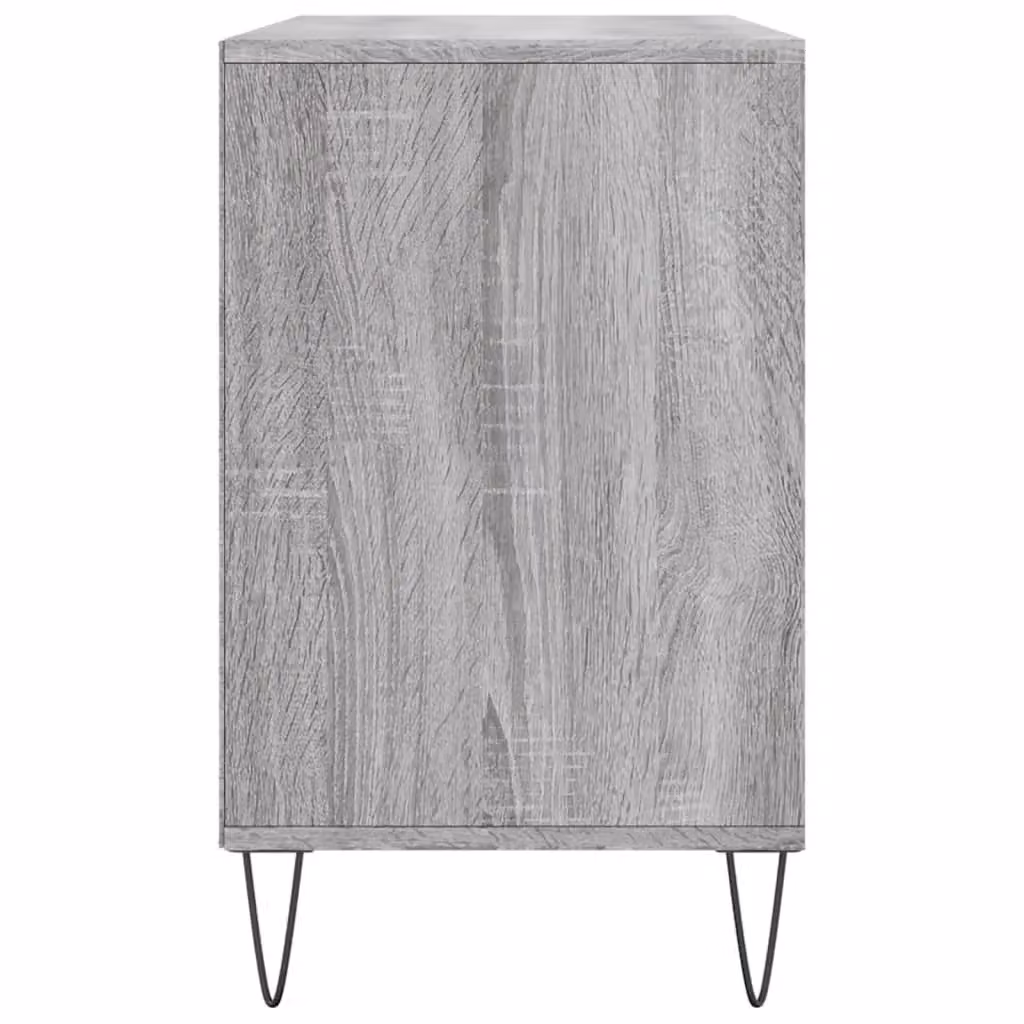 Berkfield Home Modern Grey Shoe Cabinet with Hinged Doors, W/D/H: 102 x 36 x 60 cm – 4